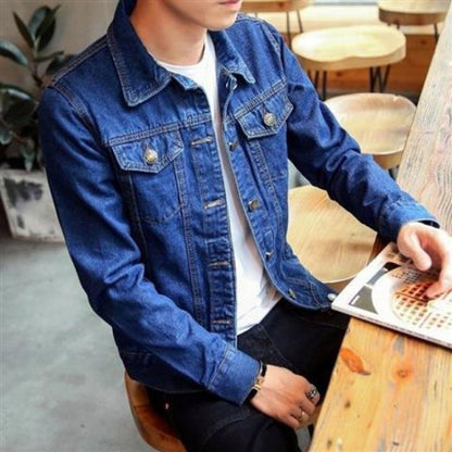 Denim Jacket Lovers Motorcycle Trendy Youth Denim Jacket