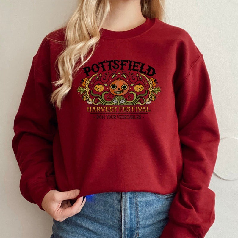 Women's Halloween Pumpkin Print Sweatshirts