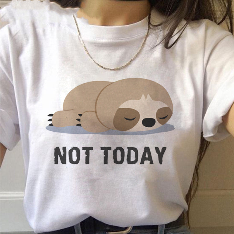 Sloth Kawaii Printed Women T-Shirts