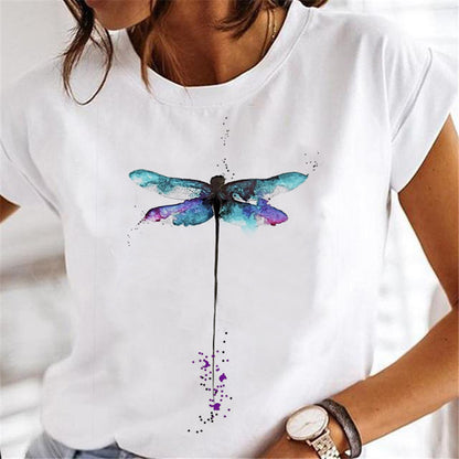 Women Dandelion T-Shirts Fashion Clothing Cartoon Clothes